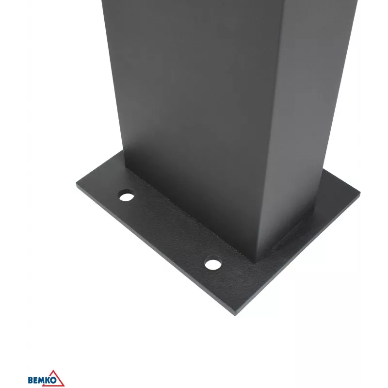 BEMKO SOLVEO Hybrid LED sodo žibintas, 7W, 600lm, CCT 3000K/4000K/6500K, 80cm, IP65, tamsiai pilkas, PIR jutiklis