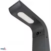 BEMKO SOLVEO Hybrid LED sodo žibintas, 7W, 600lm, CCT 3000K/4000K/6500K, 80cm, IP65, tamsiai pilkas, PIR jutiklis