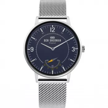 Ben Sherman WB034USM Vyrų Kvarcinis Analoginis Laikrodis 43 mm Nerūdijantis Plienas Mėlynas Ciferblatas