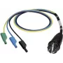 BENNING 044142 matavimo adapteris Schuko kištukas į 4 mm lamelinius lizdus, apsaugotas nuo prisilietimo, 300 V CAT III, 16 A, juodas