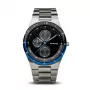 Bering Men's Classic Minimalist kvarcinis laikrodis 39 mm nerūdijančio plieno korpusu, juodu ciferblatu, pilka nerūdijančio plieno tinklelio apyranke 32339-702
