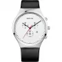 Bering Classic vyriškas laikrodis 40mm nerūdijančio plieno mėlynu ciferblatu sidabriniu tinkleliu 14740-404