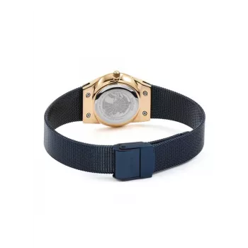 BERING Women's Classic Quartz Watch 26mm Rose Gold Stainless Steel Mesh Brown Sunray Dial 11927-367