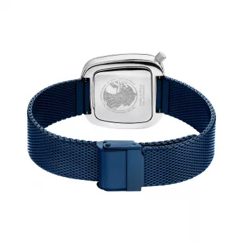 BERING Women's Watch 18034-307 (34mm) – Rožinis auksas ir mėlynas saulės spindulių ciferblatas