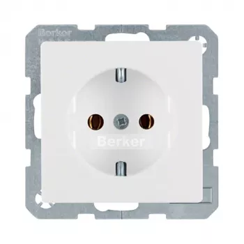 Berker 41436089 Schuko rozetė Polar White Velvet