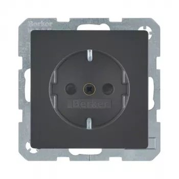 Berker 47236086 SCHUKO lizdas Q.1/Q.3, antracito aksominis
