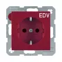 Berker 47238922 SCHUKO lizdas S.1 raudonas blizgus EDV