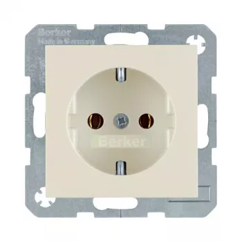 Berker 47438982 Schuko kištukinis lizdas, baltas blizgus