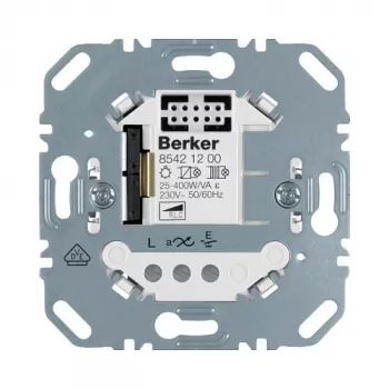 Berker 85421200 Universalus mygtukinis reguliatorius (dimmer), 1 kanalo, įmontuojamas, 230 V, 20–420 W/VA, tinka LED