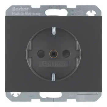 Berker K.1 SCHUKO kištukinis lizdas 16A 250V matinė antracito spalva