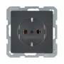 Berker Q.1/Q.3 SCHUKO rozetė 1 vieta, antracito aksomas, 16A 250V, įmontuojama