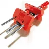 BESSEY S10-ST Mini Vice S 10 varžtinis spaustuvas, raudonas, 100 mm suspaudimo plotis, 50 mm gerklės gylis, su 2 staliniais spaustukais