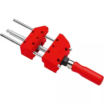 BESSEY S10-ST Mini Vice S 10 varžtinis spaustuvas, raudonas, 100 mm suspaudimo plotis, 50 mm gerklės gylis, su 2 staliniais spaustukais
