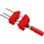 BESSEY S10-ST Mini Vice S 10 varžtinis spaustuvas, raudonas, 100 mm suspaudimo plotis, 50 mm gerklės gylis, su 2 staliniais spaustukais