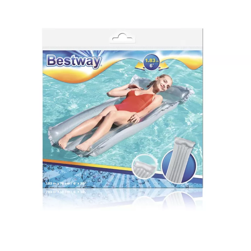 Bestway 44013 pripučiamas čiužinys plaukimui pilkas 183 x 76 cm