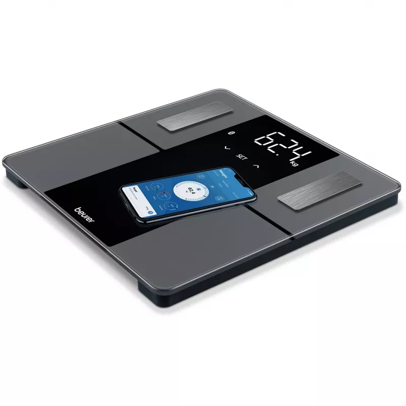 Beurer BF 500 Super Black Edition diagnostinės svarstyklės su Bluetooth