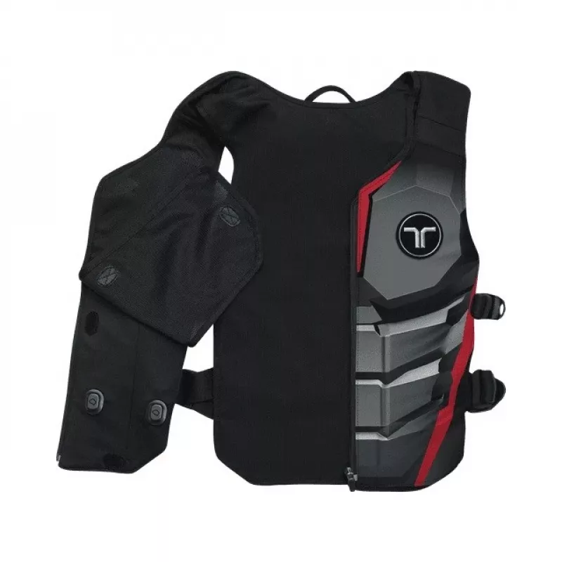 bHaptics TactSuit Air Onyx haptinė liemenė su 40 vibracijos variklių, Bluetooth, USB-C, kvėpuojančiu tinkleliu, juoda