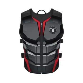 bHaptics TactSuit Air Onyx haptinė liemenė su 40 vibracijos variklių, Bluetooth, USB-C, kvėpuojančiu tinkleliu, juoda