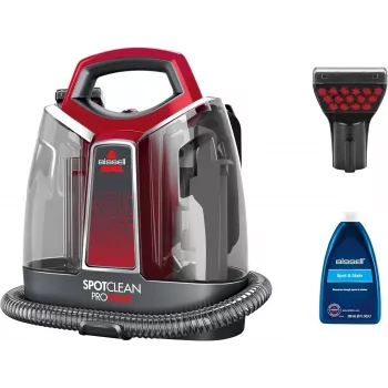 BISSELL SpotClean ProHeat 36988 nešiojamas dėmių valiklis, titano ir raudonos spalvos
