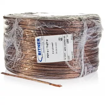 BITNER BiTsound PGY-p (TLgY) 2x1mm2 Garsiakalbių Kabelis 100m Ritė