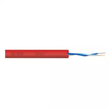 BITNER YnTKSY gaisrinės signalizacijos kabelis 1x2x0,8 mm – 100 m raudonas