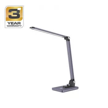 BL1268-C Metalinės pilkos spalvos daugiafunkcis LED stalinis šviestuvas su RGB ir reguliuojama balta šviesa