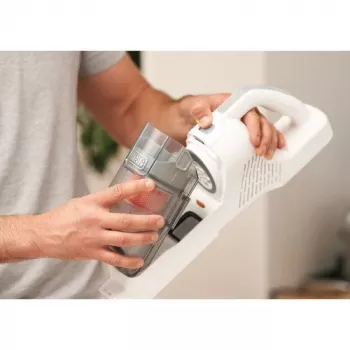 Black & Decker BHFEA515J Liekotas siurblys / elektrinis šluotražis, belaidis, cikloninis, be maišelio, 0,5 L, oranžinis, baltas, 1,5 Ah