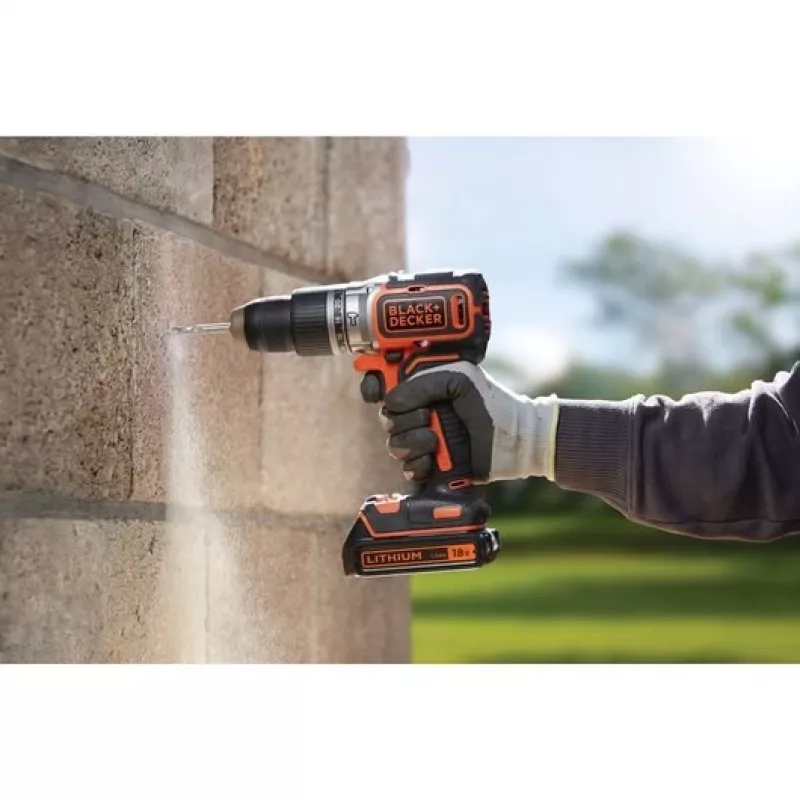 Black & Decker BL188N-XJ 18V bešepetėlis plaktukinis gręžtuvas-atsuktuvas 1650 RPM