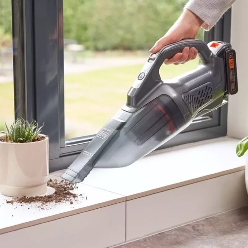 BLACK+DECKER BCHV001C1 Powerconnect 12V automobilinis rankinis dulkių siurblys, 0.56 l, be maišelio, juoda/pilka/oranžinė