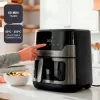 BLACK+DECKER BXAF8001E 8L skaitmeninis oro gruzdintuvas, 1700W, 8 programų, nelipni krepšelis, juodos spalvos