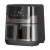 BLACK+DECKER BXAF8001E 8L skaitmeninis oro gruzdintuvas, 1700W, 8 programų, nelipni krepšelis, juodos spalvos