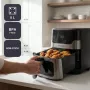 BLACK+DECKER BXAF8001E 8L skaitmeninis oro gruzdintuvas, 1700W, 8 programų, nelipni krepšelis, juodos spalvos