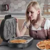 BLACK+DECKER BXFC3200E 1400 W belgiškas vaflinis lygintuvas – nelipni danga, reguliuojamas termostatas, nerūdijantis plienas