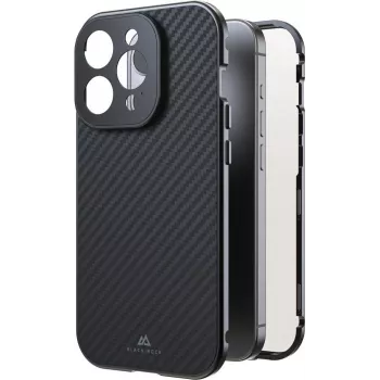 Black Rock Cover 360° Glass dėklas Apple iPhone 15 Pro, tikras anglies pluoštas (00221268)