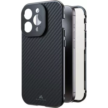 Black Rock Cover 360° Glass dėklas Apple iPhone 16 Pro, tikras anglies pluoštas (00228093)