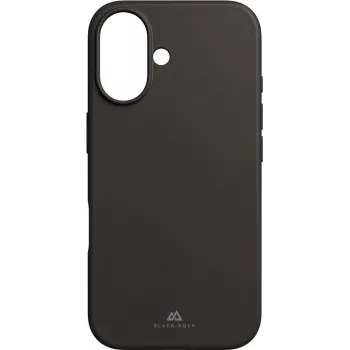 Black Rock Urban dėklas Apple iPhone 16 – matinis juodas, smūgius sugeriantis TPU ir polikarbonato nugarėlės dangtelis, plonas, neslystantis, paaukštinti kraštai, suderinamas su belaidžiu įkrovimu (00228079)