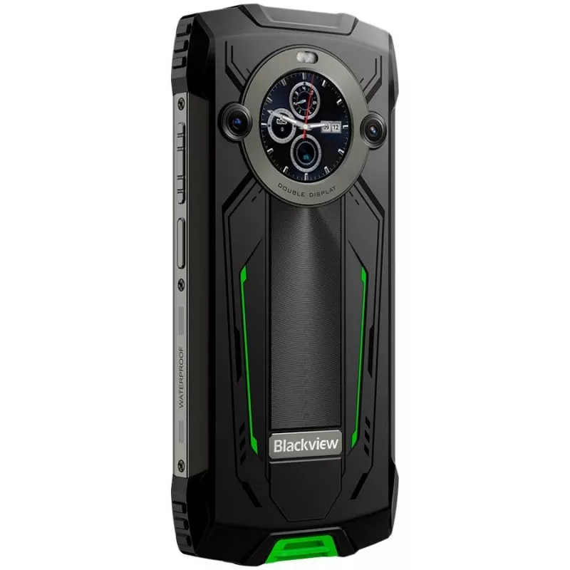 Blackview BV8200 Neardūžtamas 4G LTE Išmanusis Telefonas 6.5 inch FHD+ 120Hz, 1.3 inch Papildomas Ekranas, 12GB RAM, 256GB Atmintis, 8800mAh Baterija, 50MP+13MP Galinės Kameros, 32MP Priekinė Kamera, IP68/IP69K/MIL-STD-810H, NFC, Pirštų Atspaudų Skeneris, Žalias