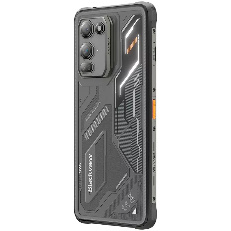 Blackview Fort 200 6/256GB Juodas išmanusis telefonas su 6.67 colių AMOLED 120Hz ekranu, 108MP kamera, 5050mAh 66W