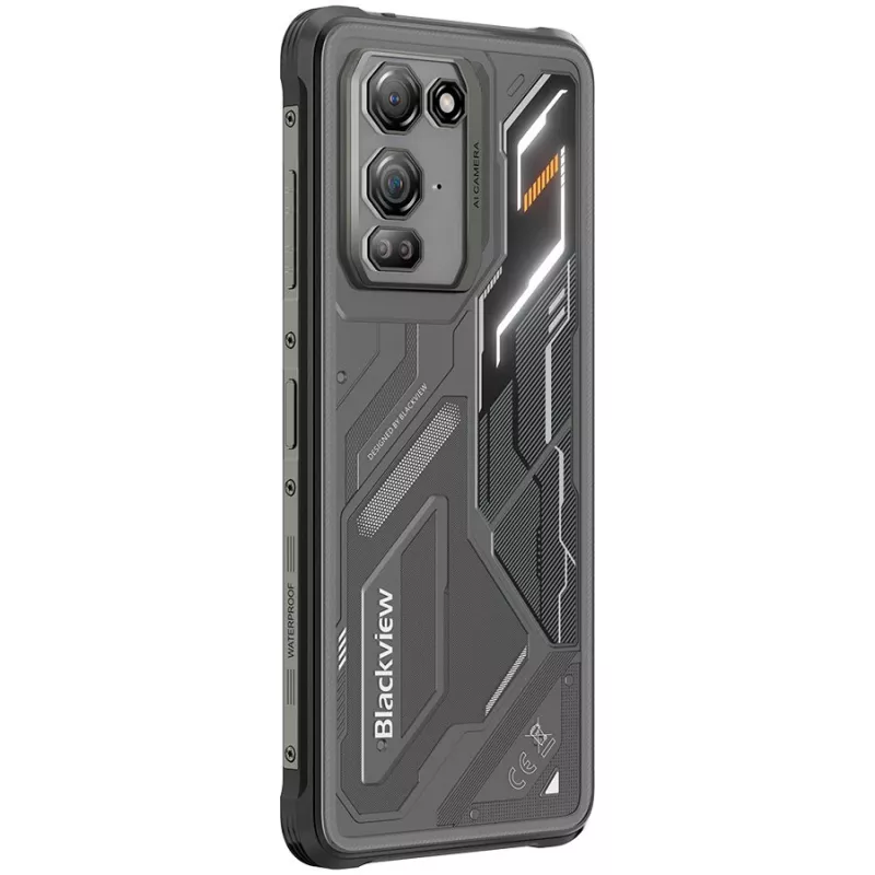 Blackview Fort 200 6/256GB Juodas išmanusis telefonas su 6.67 colių AMOLED 120Hz ekranu, 108MP kamera, 5050mAh 66W