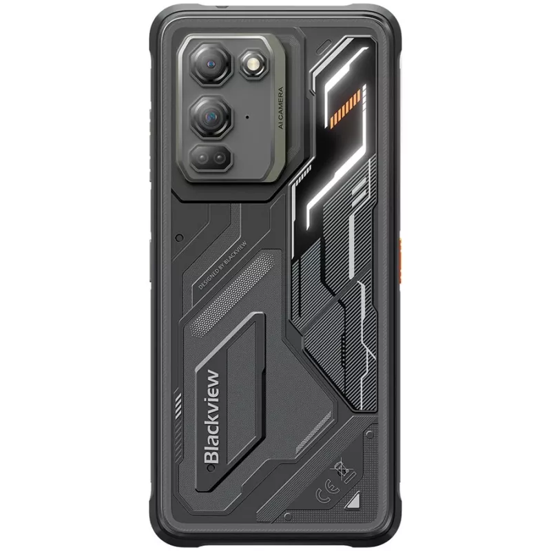 Blackview Fort 200 6/256GB Juodas išmanusis telefonas su 6.67 colių AMOLED 120Hz ekranu, 108MP kamera, 5050mAh 66W