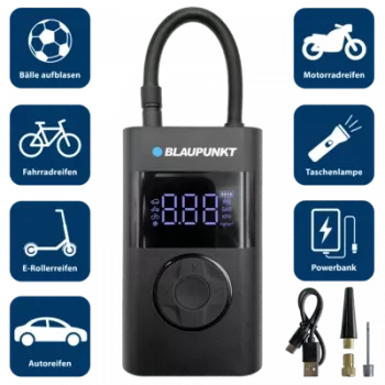Blaupunkt TPM 124 belaidis siurblys, įkraunamas ličio jonų, 10.3 Bar, 150 PSI, skaitmeninis LED