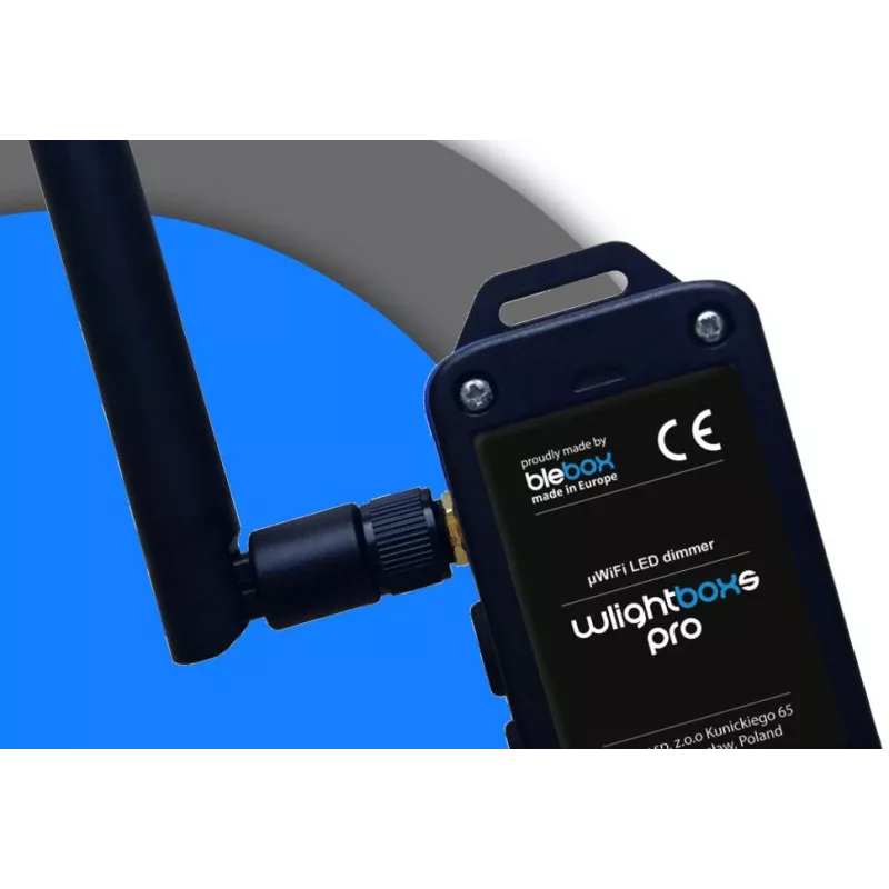 BLEBOX wLightBoxS Pro išmanusis LED reguliatorius su išorine antena 12-24V DC