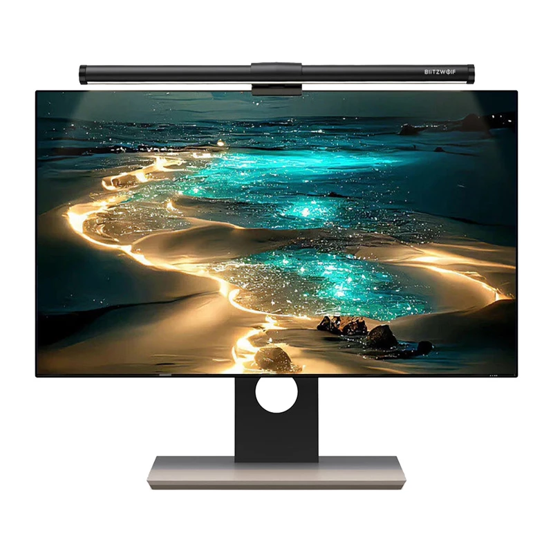 BlitzWolf BW-CML2 Air Monitor Light su CO2, TVOC, temperatūros ir drėgmės jutikliu – pritemdoma LED juosta, 2700-6500K, CRI Ra95, USB-C