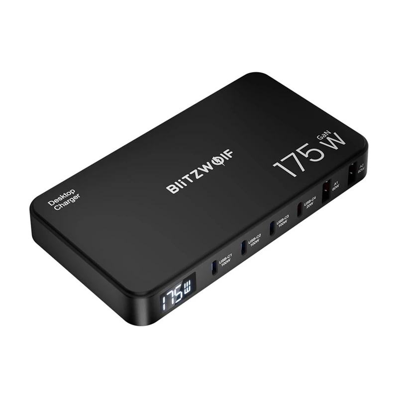 Blitzwolf BW-S30 6-in-1 įkrovimo stotelė 4xUSB-C + 2xUSB 175W