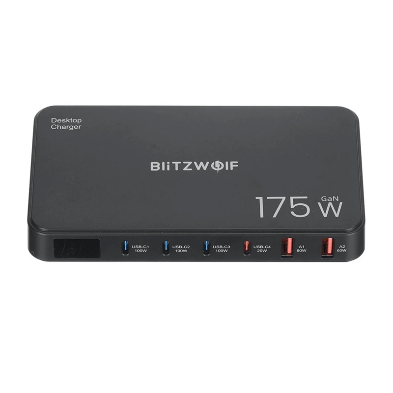 Blitzwolf BW-S30 6-in-1 įkrovimo stotelė 4xUSB-C + 2xUSB 175W