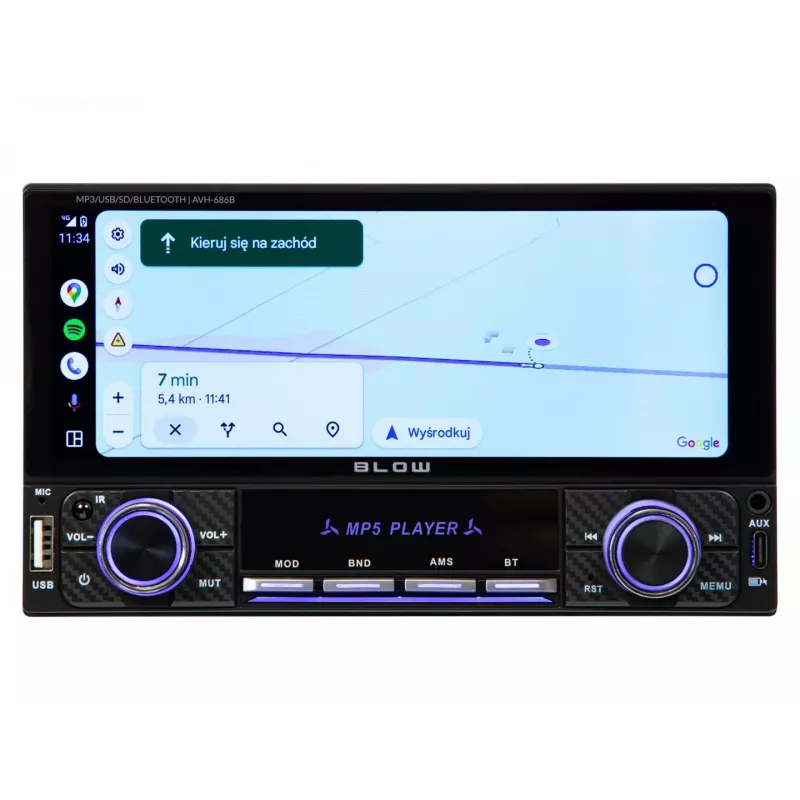 BLOW AVH-686B RDS MP3/USB/Micro SD/Bluetooth automobilinis radijo imtuvas