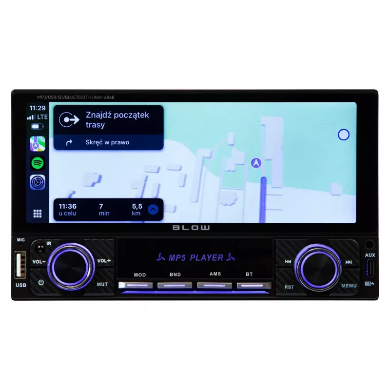 BLOW AVH-686B RDS MP3/USB/Micro SD/Bluetooth automobilinis radijo imtuvas