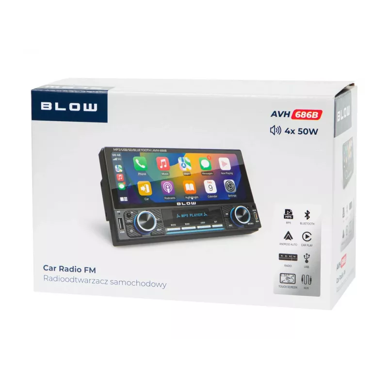 BLOW AVH-686B RDS MP3/USB/Micro SD/Bluetooth automobilinis radijo imtuvas