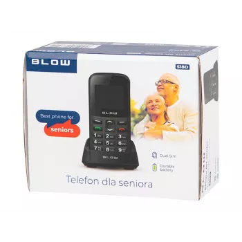 BLOW Black Senior Phone su stovu S18D