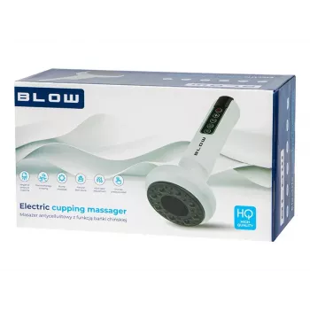 BLOW CUPPING PRO Anti-Cellulito masažuoklis su kauppingo terapija, 12 siurbimo ir šilumos lygių, raudonos šviesos terapija, įkraunamas